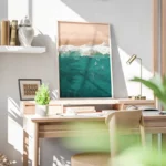 poster vue aerienne de plage bureau.webp