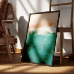 poster vue aerienne de plage encadre.webp