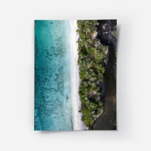 poster vue aerienne de plage et mer.webp