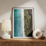 poster vue aerienne de plage et mer meuble.webp
