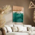 poster vue aerienne de plage salon.webp