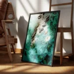 poster vue aerienne eau turquoise encadre.webp