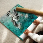 poster vue aerienne eau turquoise enroule.webp