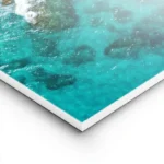 poster vue aerienne eau turquoise lightpanel.webp