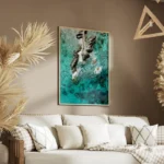 poster vue aerienne eau turquoise salon.webp