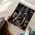 poster vue aerienne new york en rouleau.webp
