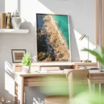 poster vue aerienne plage bureau.webp