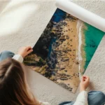 poster vue aerienne plage en rouleau.webp