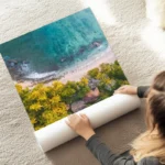 poster vue aerienne plage et nature au sol.webp