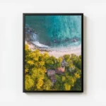 poster vue aerienne plage et nature avec cadre.webp
