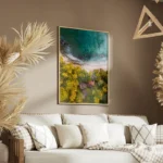poster vue aerienne plage et nature salon.webp