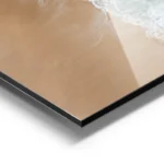 poster vue aerienne plage et ocean aluminium.webp