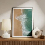 poster vue aerienne plage et ocean meuble.webp