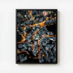 poster vue aerienne ville illuminee avec cadre.webp