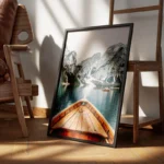 poster vue lac et montagnes encadre.webp