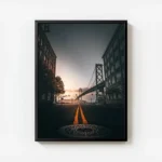 poster vue pont new york avec cadre.webp