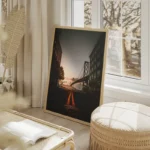 poster vue pont new york salon beige.webp