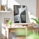 poster vue urbaine immeubles modernes bureau.webp