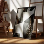 poster vue urbaine immeubles modernes encadre.webp