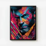 poster wolverine street art avec cadre.webp