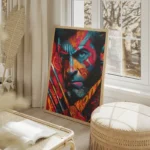 poster wolverine street art salon beige.webp