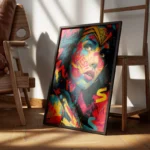 poster wonder woman street art encadre.webp