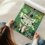 poster zebre toilettes en rouleau.webp