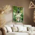 poster zebre toilettes salon.webp