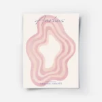 affiche abstraite aux lignes ondulees roses et beiges sur fond clair avec le tex.webp