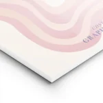 affiche abstraite aux lignes ondulees roses et beiges sur fond clair avec le tex lightpanel.webp