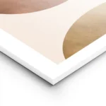 affiche abstraite avec des cercles et demi cercles terracotta et dores sur fond lightpanel.webp