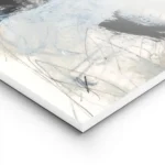 affiche abstraite avec des coups de pinceau noirs blancs bleus et beiges et des lightpanel.webp