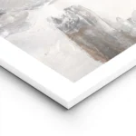 affiche abstraite avec des formes organiques en gris marron et beige creant un m lightpanel.webp