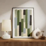 affiche abstraite avec des taches de peinture verticales de differentes couleurs meuble.webp