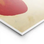affiche abstraite avec deux formes organiques brossees une orange et rouge lautr lightpanel.webp