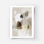 affiche abstraite beige avec des formes texturees marron bleues et des lignes fi.webp