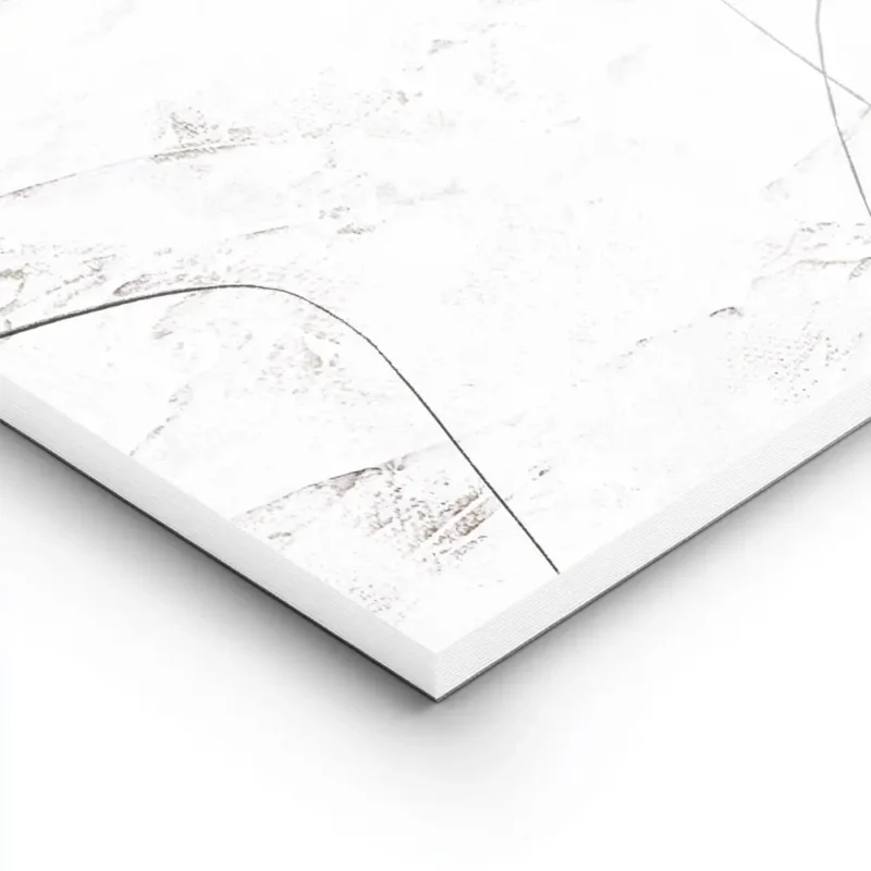 affiche abstraite beige et blanc avec des formes organiques et des lignes noires lightpanel.webp