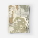 affiche abstraite brute avec des coups de pinceau en relief tons beige vert et o.webp