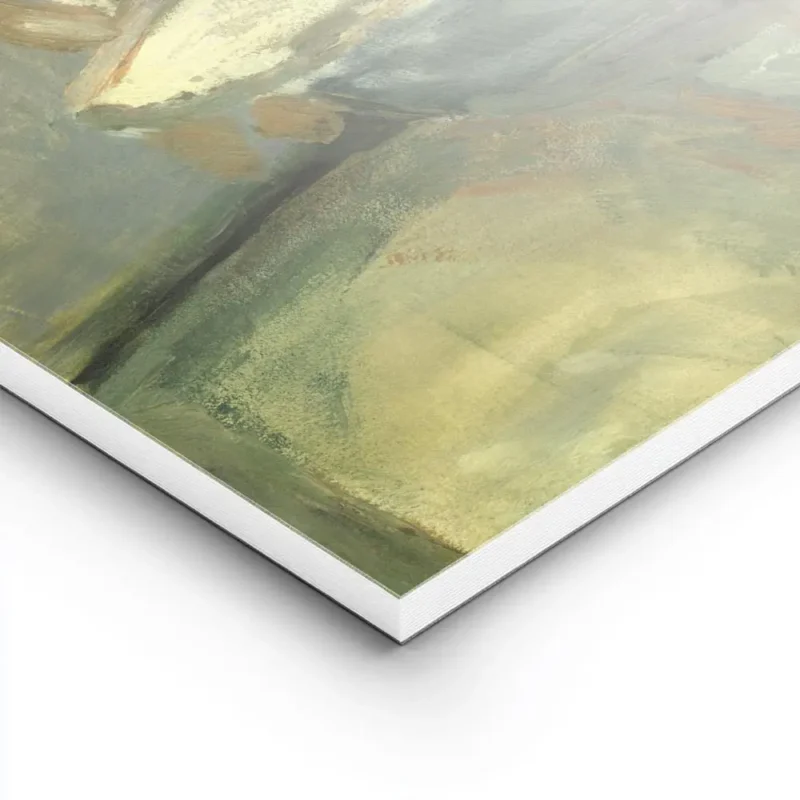 affiche abstraite de couleurs vertes et jaunes avec des formes organiques et des lightpanel.webp