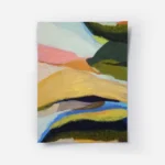 affiche abstraite de leigh viner avec des formes organiques et des touches de co.webp