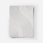 affiche abstraite de lignes ondulees en relief couleur gris beige texture modern.webp