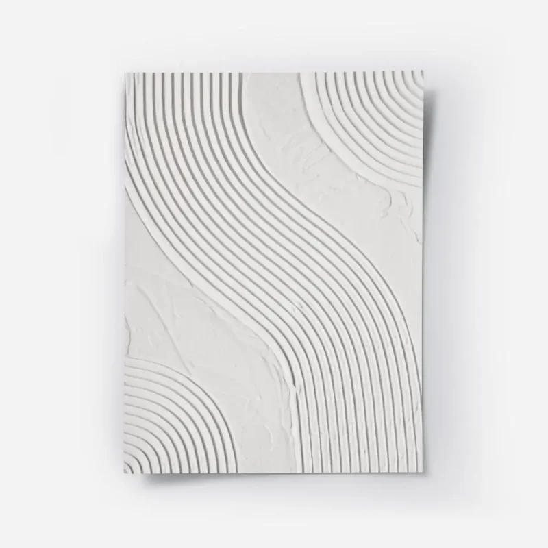 affiche abstraite de lignes ondulees en relief couleur gris beige texture modern.webp
