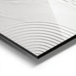 affiche abstraite de lignes ondulees en relief couleur gris beige texture modern aluminium.webp