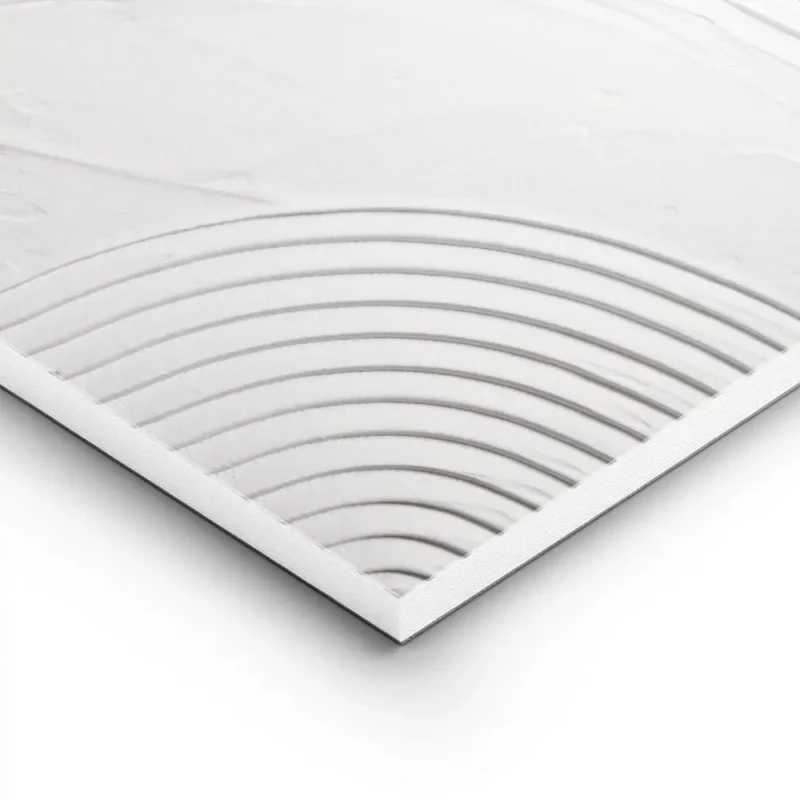 affiche abstraite de lignes ondulees en relief couleur gris beige texture modern lightpanel.webp