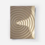 affiche abstraite dune spirale beige avec des ombres marquees creant un effet de.webp