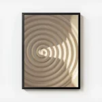 affiche abstraite dune spirale beige avec des ombres marquees creant un effet de avec cadre.webp
