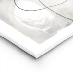 affiche abstraite aux tons gris beige avec des lignes noires et blanches et des lightpanel.webp