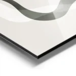 affiche abstraite avec des formes organiques irregulieres en vert beige et blanc aluminium.webp