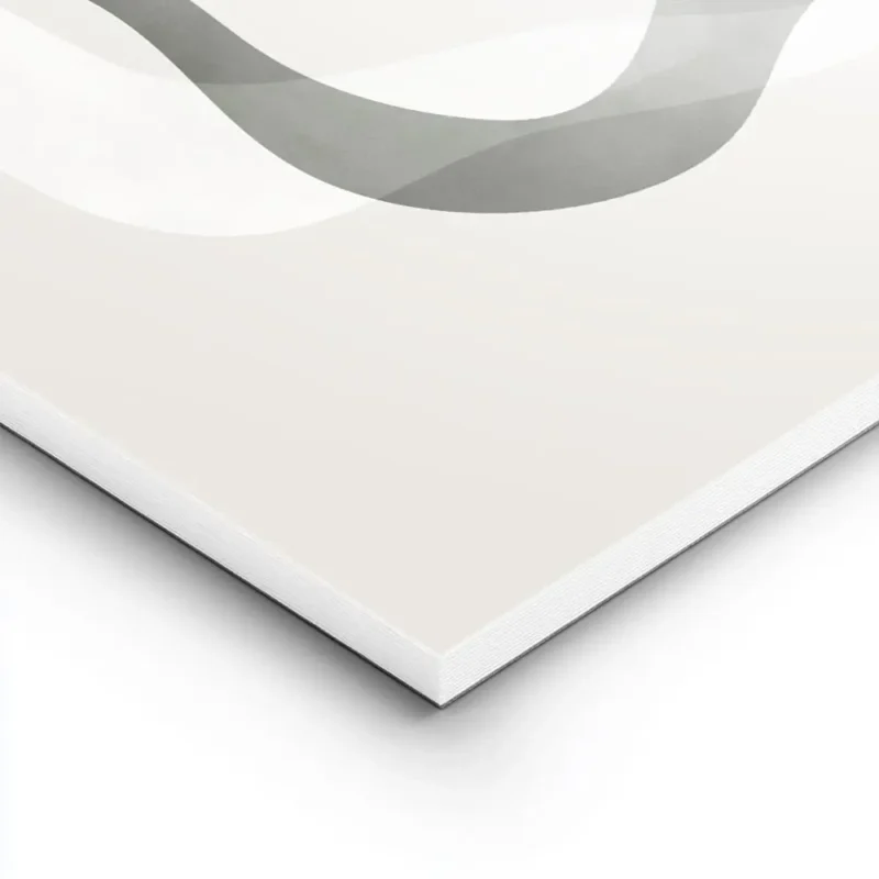 affiche abstraite avec des formes organiques irregulieres en vert beige et blanc lightpanel.webp