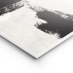 affiche abstraite avec des traits de pinceau noirs epais sur un fond gris clair lightpanel.webp